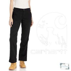 Carhartt Fleece Lined Straight Leg Cargo Pants in Black, 2